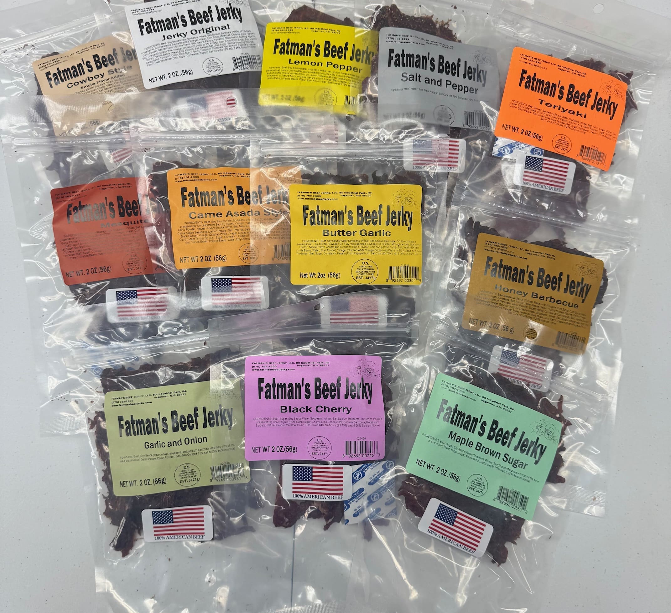 Fatman's gourmet beef jerky - Classic Variety Pack