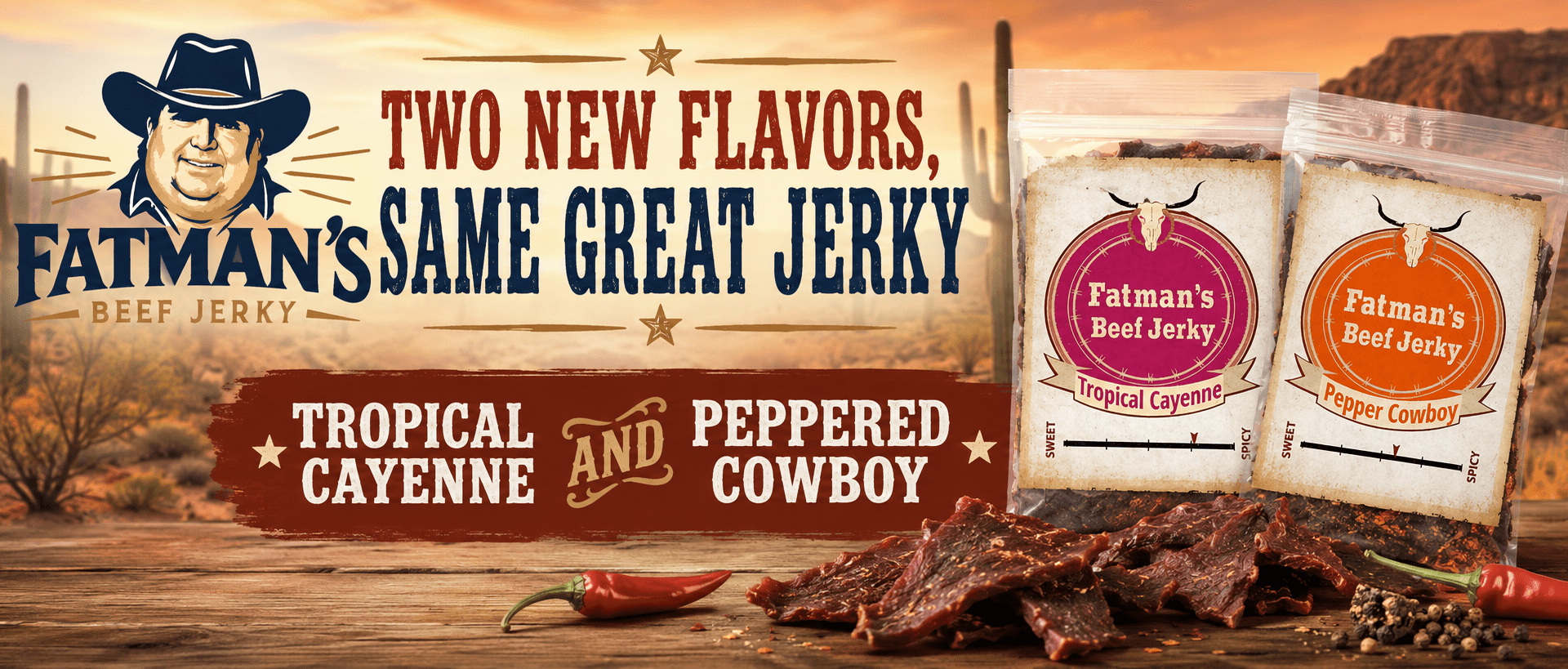 Fatmans-beef-jerky-tropical-cayenne-poppered-cowboy-banner